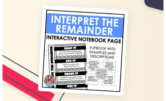 Interpret the Remainder Interactive Notebook Page