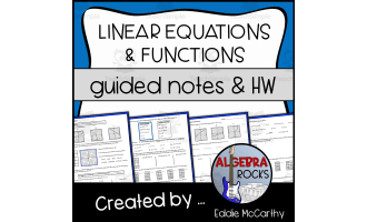 Linear Equation Word Problems Guided Notes + Homework Set by ...