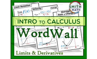 Intro to Calculus Word Wall