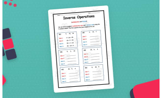 Inverse Operations Worksheet – Multiplication & Division
