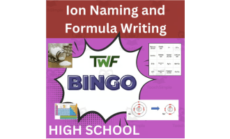 Ion Naming and Formula Writing Science BINGO Activity