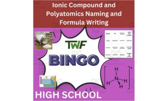 Ionic and Polyatomic Compound Naming & Formulas Science BINGO Activity
