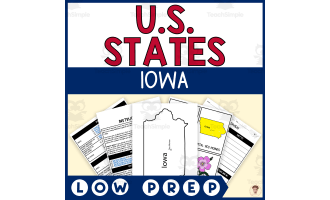 Iowa State Unit Study (Capital, Bird, Flower, Flag, Animal)