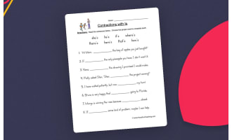 Is Contractions Worksheet