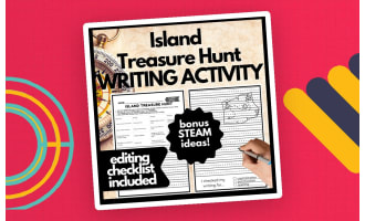 Island Treasure Hunt Writing Activity | Problem Solving and Adventure