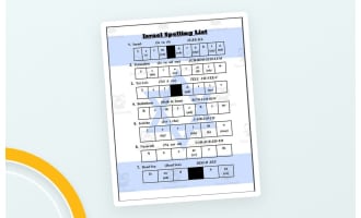 Israel Spelling List