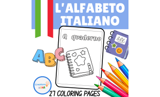 Italian Alphabet Coloring Pages
