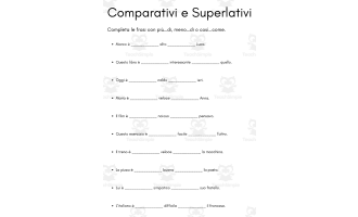 italian comparatives and superlatives exercises