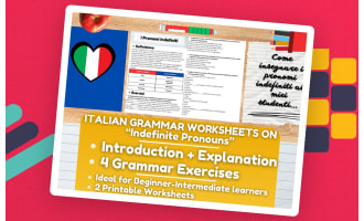 Italian Grammar Worksheets on "Indefinite Pronouns"