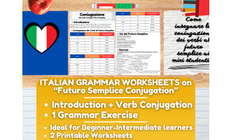Italian Futuro Semplice – Verb Conjugation Worksheets
