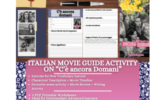 Italian Movie Guide Worksheets on "C'è Ancora Domani"