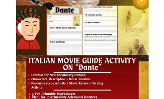 Italian Movie Guide Worksheets on "Dante"