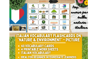 Italian Picture Vocabulary Flashcards - Nature & Environment