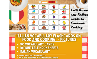 Italian Vocabulary Flashcards - Food and Cooking