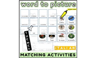 Italian Word to Picture Activities Flashcards 1