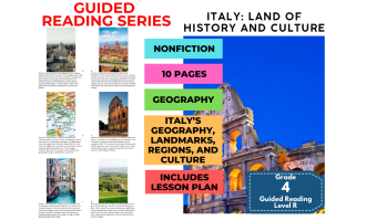 Italy History and Culture: Guided Reading Level R with Lesson Plan