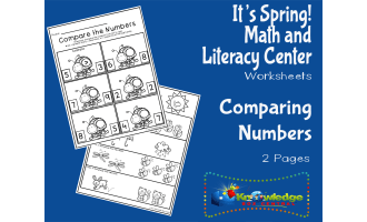 It's Spring! Kindergarten Math & Literacy Center: Comparing Numbers