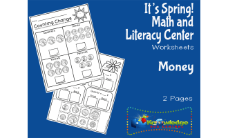 It's Spring! Kindergarten Math & Literacy Center: Money