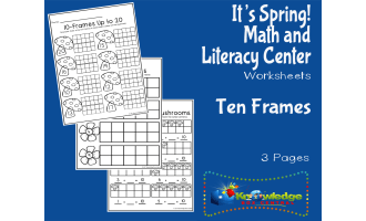 It's Spring! Kindergarten Math & Literacy Center: Ten Frames