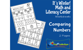 It's Winter! Kindergarten Math & Literacy Center: Comparing Numbers