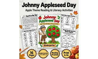 Johnny Appleseed Activities | Apple Theme Reading & Literacy Centers