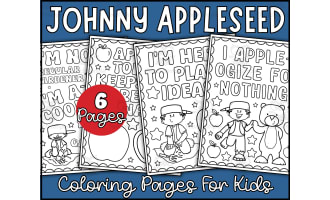 Johnny Appleseed Day Coloring Pages | September Morning Work