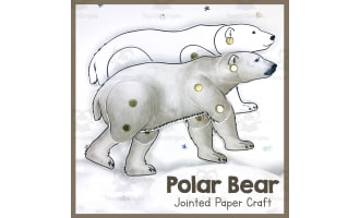 Jointed Polar Bear Animal Craft