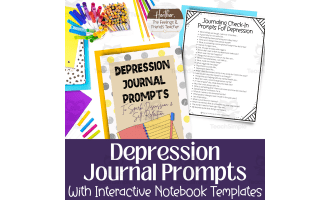Journal Prompts For Upper Elementary Students with Depression-- Check-In