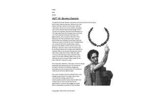 Julius Caesar: Marc Anthony/ Brutus speeches Compare and Contrast