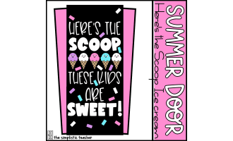 June/July Summer Door Set: Ice Cream: Here's the Scoop