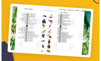 Jungle Animals Crossword Puzzle