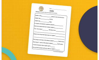 Jupiter Planet Worksheet