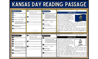 Kansas Day Reading Comprehension Passage and Questions