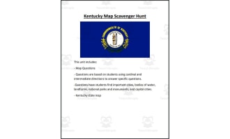 Kentucky Map Scavenger Hunt