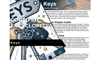 Keys Reading Comprehension Passage - Cored Ed Encyclopedia