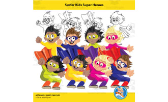 Kid Super Heroes Clipart