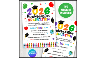 Kindergarten Graduation Invitation | Graduation Party Flyer