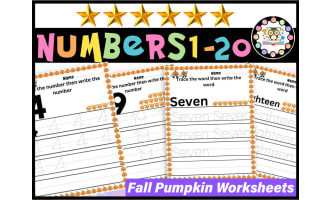 Kindergarten Math Number of the Day Worksheets Counting Numbers 1 - 20