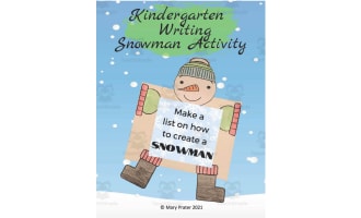 Kindergarten Writing Snowman Activity