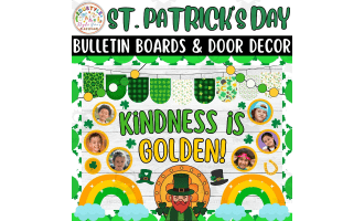 Kindness is Golden! St. Patrick's Day Bulletin Boards And Door Decor