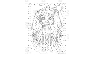 King Tut Extreme Difficulty Dot-to-Dot / Connect the Dots Puzzle