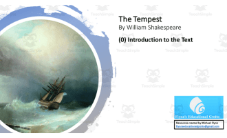 KS4 Literature: (0) ‘The Tempest’ – Introduction to the Text