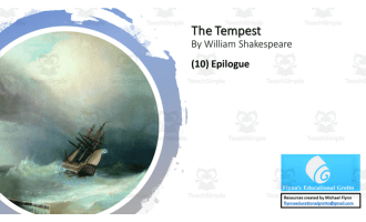 KS4 Literature: (10) ‘The Tempest’ – The Epilogue
