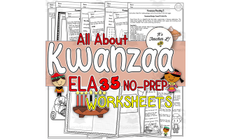 Kwanzaa No-Prep ELA Worksheets