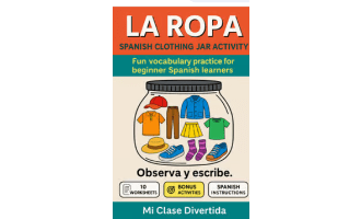 La ropa: Fun Vocabulary Jar Activity | Spanish Clothing Worksheets