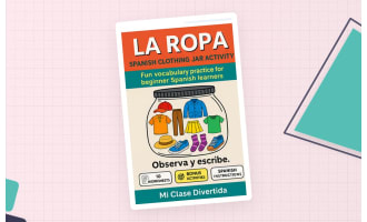 La ropa: Fun Vocabulary Jar Activity | Spanish Clothing Worksheets