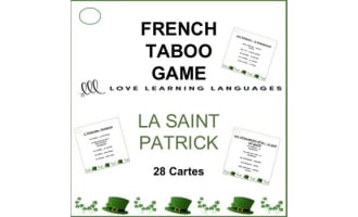 LA SAINT PATRICK French Taboo Game - Jeu de Tabou en Français