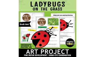 Ladybugs on the Grass Art Project | Fine Motor Development