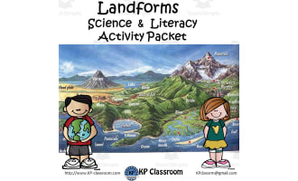 Landforms Science and Literacy Activity Packet and Worksheets