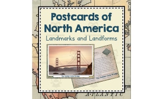 Landmarks and Landforms of North America | Continent of North America Unit Study | Geography Bundle